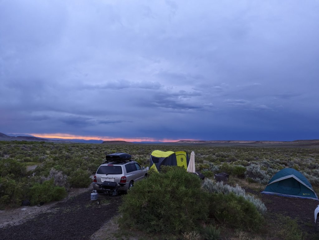 Our campsites at Willow Creek Campgrounds near Alvord Desert. 
